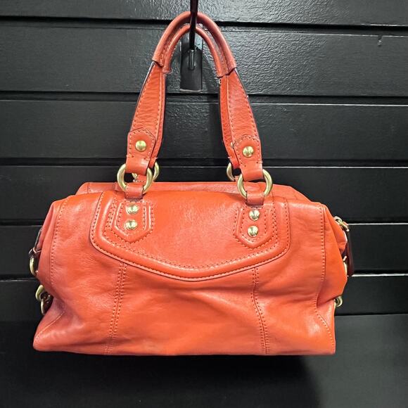 SOLD !!! Coach Orange Leather Shoulder Handbag - Picture 2 of 6